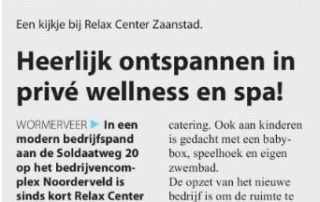 relax center zaanstad in de zaankanter